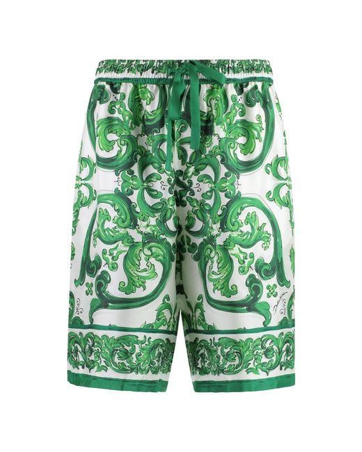 Dolce & Gabbana Green Casual Shorts for men