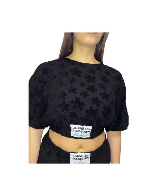 Comme Des Fuckdown Blue Terry T-Shirt