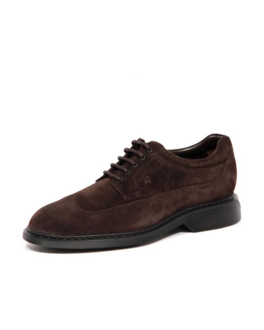 Hogan Brown Laced Shoes for men