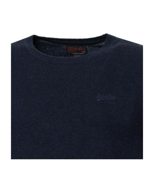 Round-Neck Knitwear di Superdry in Blue da Uomo