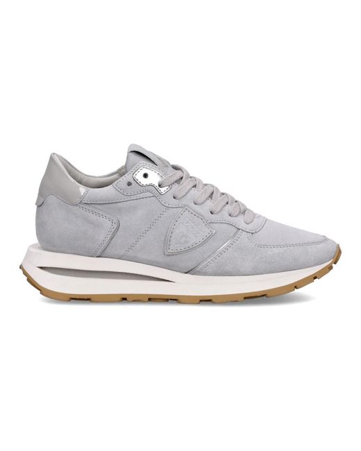 Philippe Model Schoenen ,Grijs ,Leer Trpx Haute Running in het White