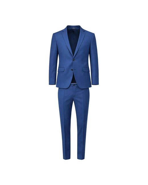 Patrizia Pepe Blue Single Breasted Suits for men