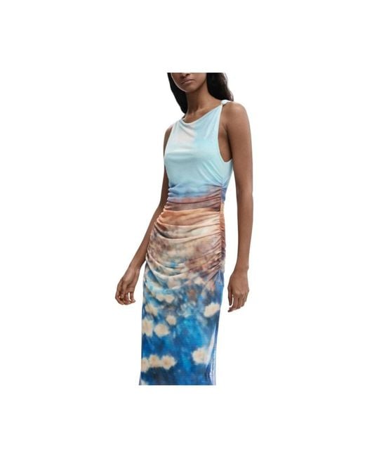 Desigual Blue Midi Dresses