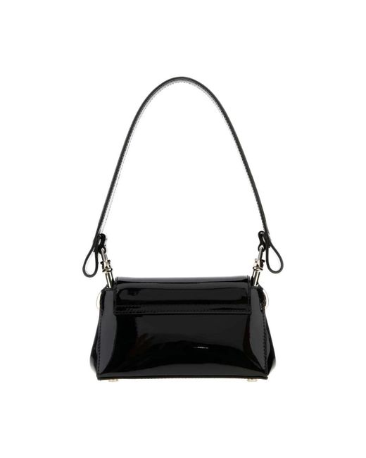 Vivienne Westwood Zwarte Lakleren Top Handvat Tas in het Black