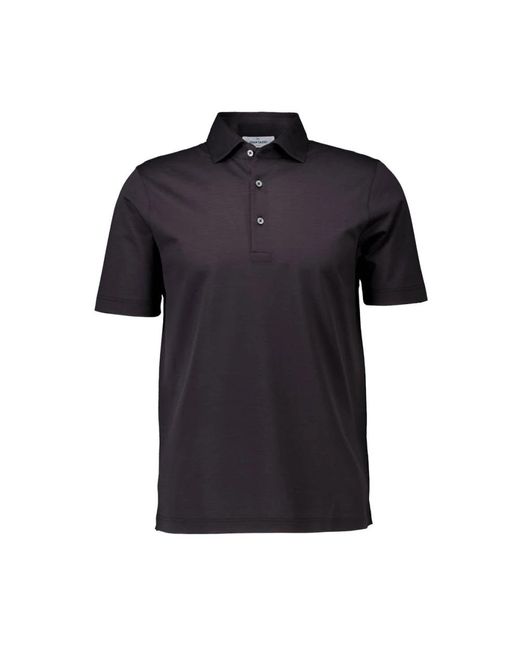 Gran Sasso Black Polo Shirts for men