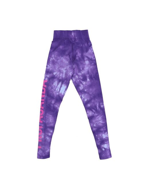 Propaganda Broeken ,Paars ,Polyester Paarse Tie-Dye Leggings Vrouwen Comfortabel in het Purple