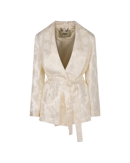 Fendi Light Jackets in het Natural