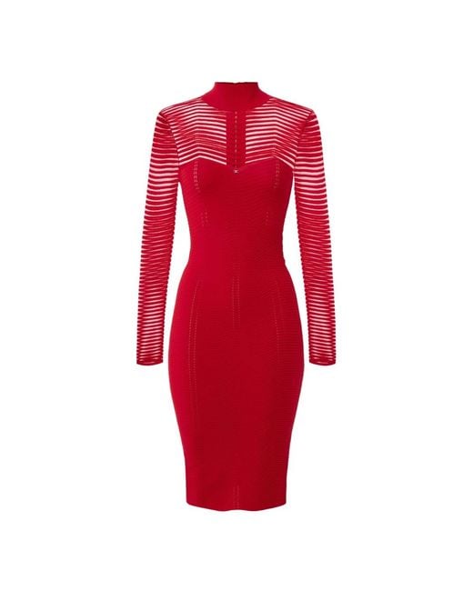 Elisabetta Franchi Red Midi Dresses