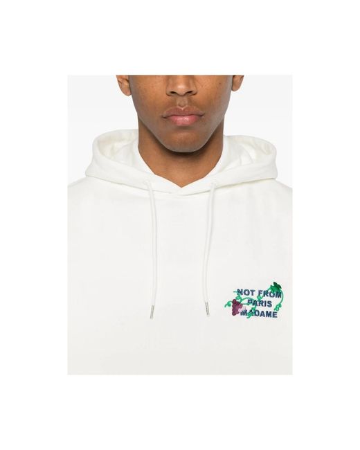 Drole de Monsieur White Hoodies for men