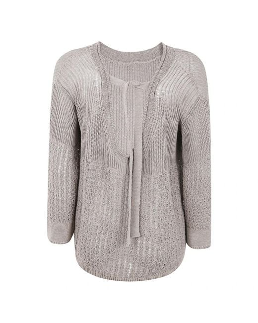 Max Mara Gray Baumwollpullover