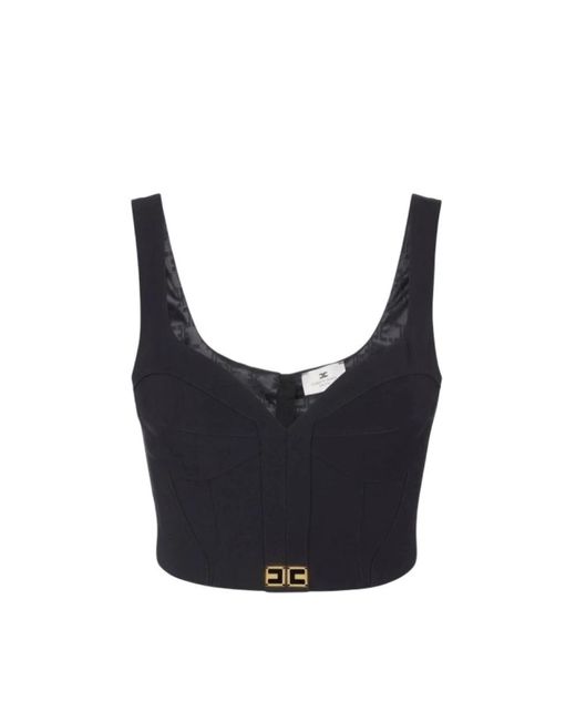 Elisabetta Franchi Blue Sleeveless Tops