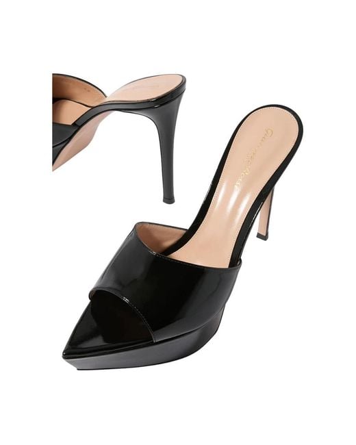 Gianvito Rossi Black Heeled Mules