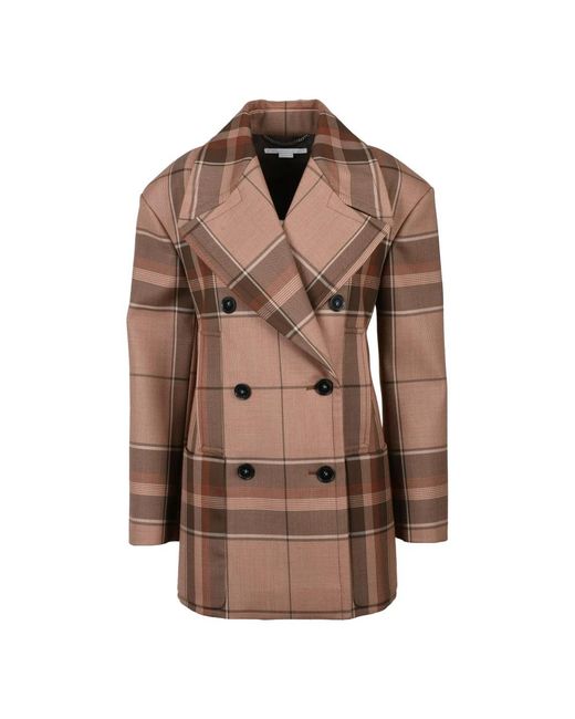 Stella McCartney Double-Breasted Jas in het Brown