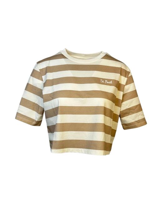 Mc2 Saint Barth T-Shirts in het Natural