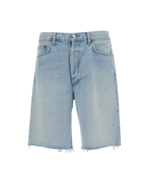 Agolde Blue Denim Shorts for men
