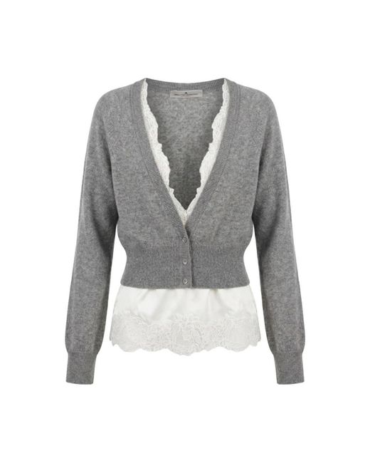 Ermanno Scervino Gray Cashmere Knitwear