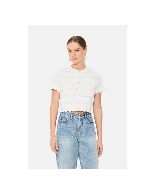 Suncoo White Round-Neck Knitwear