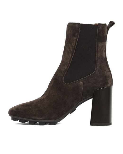 Hogan Schoenen ,Bruin ,Suède Bruine Suède Chelsea Enkellaarzen in het Black