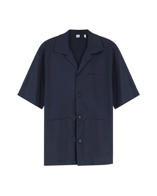 Aspesi Blue Short Sleeve Shirts for men