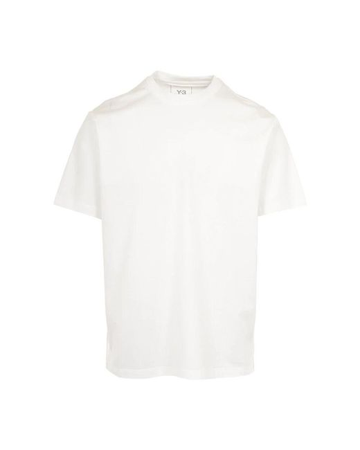 Y-3 Retro Print Weiße T-Shirts Und Polos in White für Herren