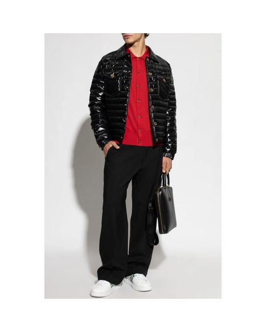 Versace Black Down Jackets for men