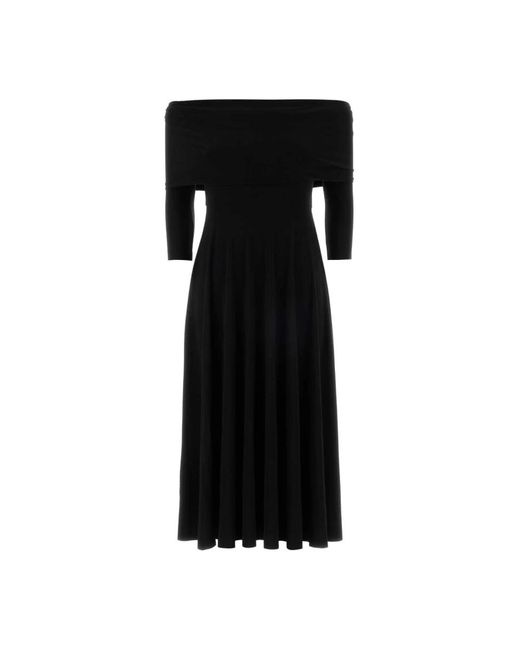 Norma Kamali Black Midi Dresses