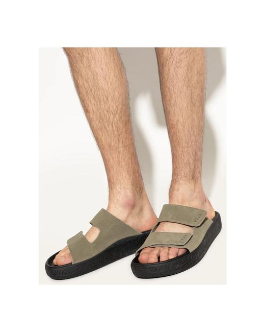 Veja Schoenen ,Groen ,Suède Etna Slippers in het Black voor heren