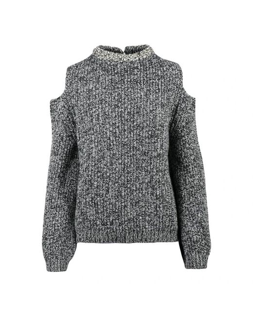 Circus Hotel Gray Round-Neck Knitwear