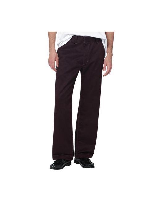 Needles Blue Straight Trousers for men