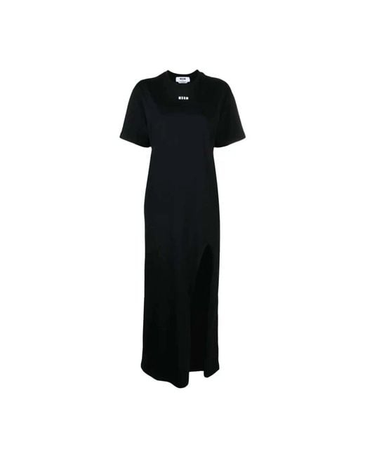 MSGM Black Maxi Dresses