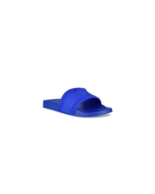 Sliders Versace pour homme en coloris Blue