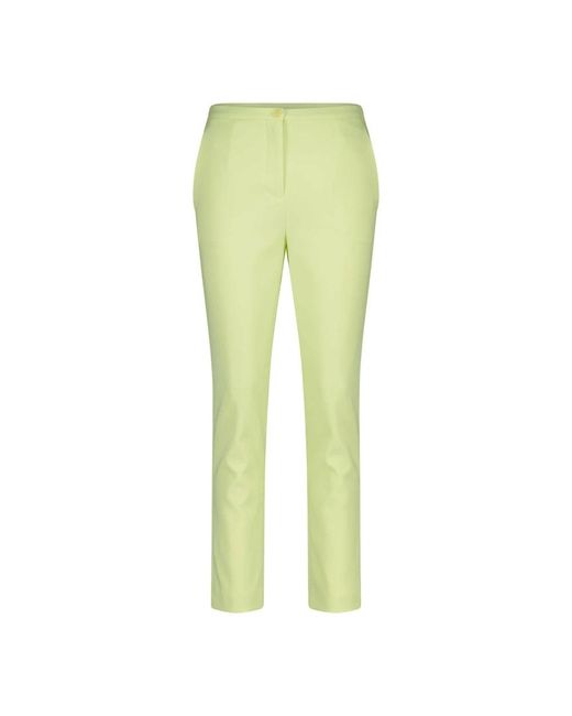 Patrizia Pepe Yellow Slim-Fit Trousers