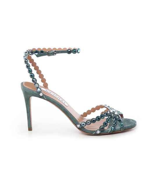 Aquazzura Blue High Heel Sandals