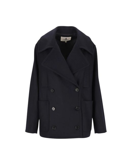 Barena Double-Breasted Coat in het Blue