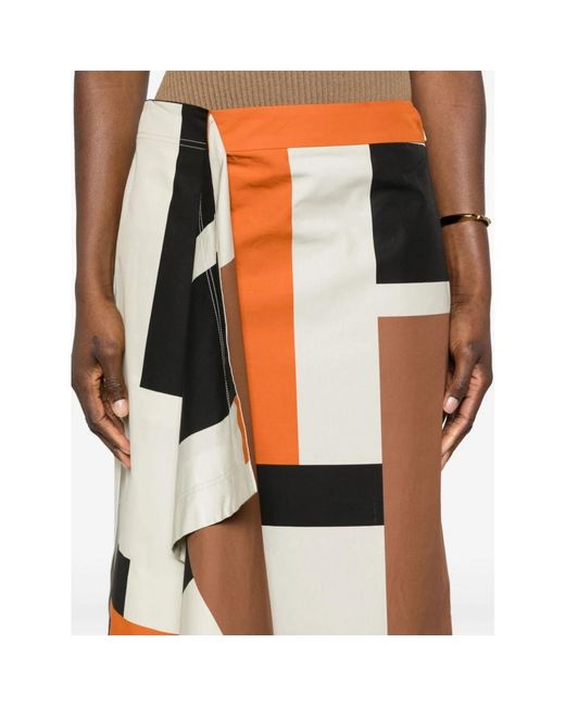 Fendi Orange Midi skirts
