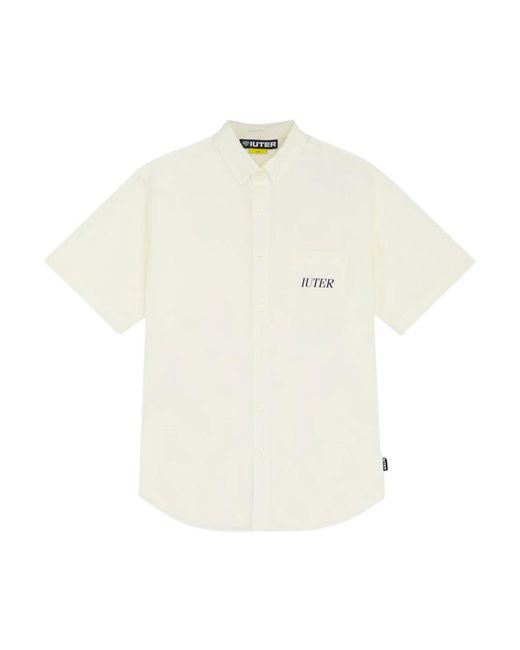 Iuter White Short Sleeve Shirts for men