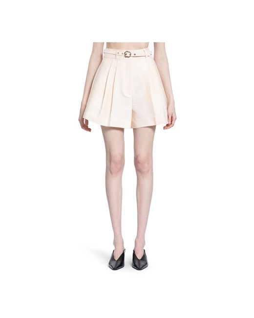 Zimmermann White Pleat short mit macadamiagürtel