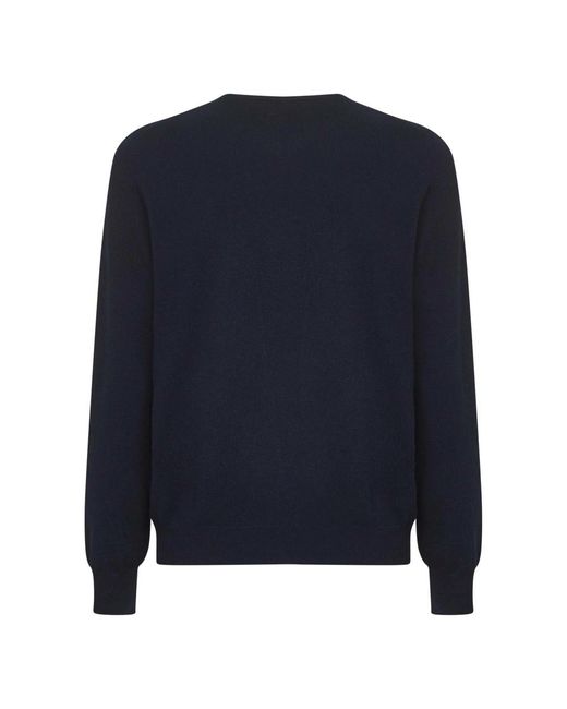 D4.0 Blue Round-Neck Knitwear for men