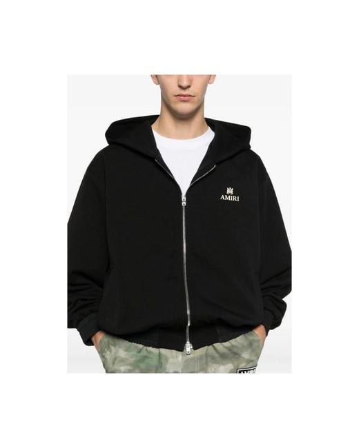 Amiri Black Zip-Throughs for men