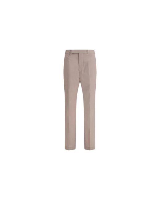 Rick Owens Gray Straight Trousers
