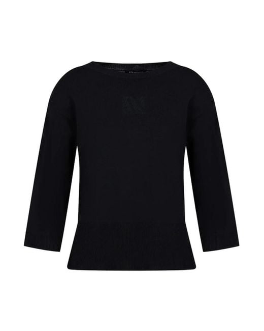 Armani Exchange Black Round-Neck Knitwear