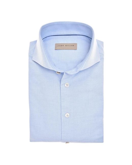 John Miller Blue Formal Shirts for men