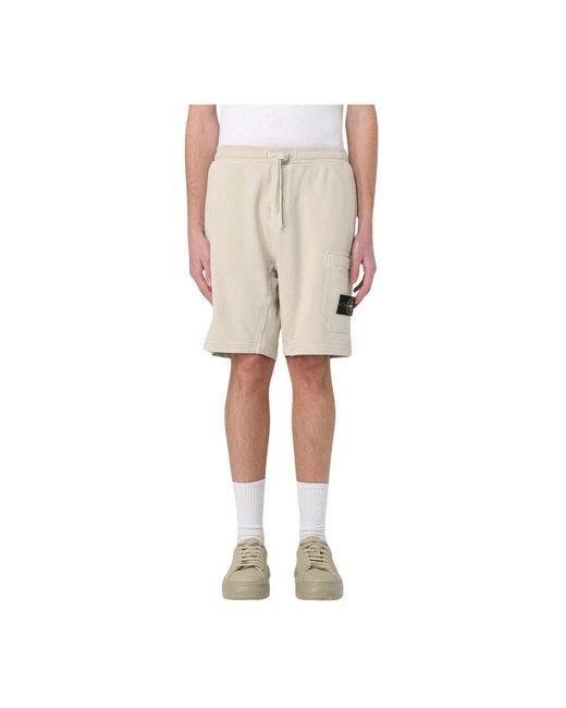 Stone Island Graue Casual Shorts Für Männer in Natural für Herren