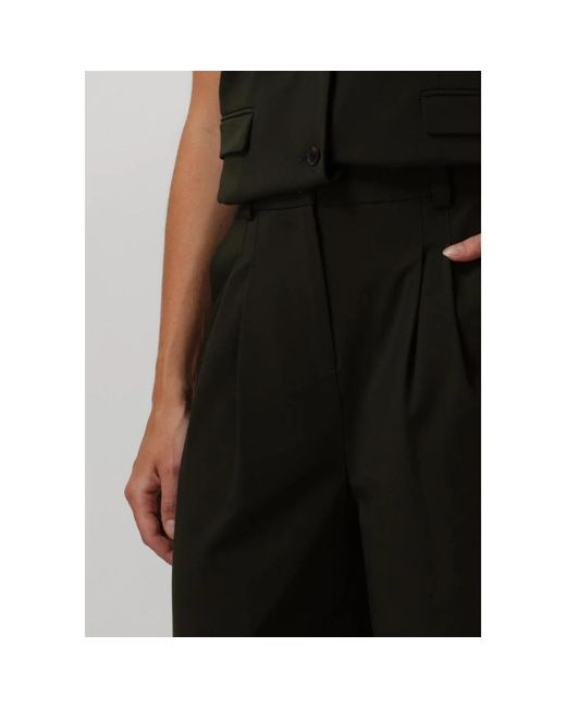 Modström Broeken ,Zwart ,Polyester Elegante Groene Kimanamd Broek in het Black