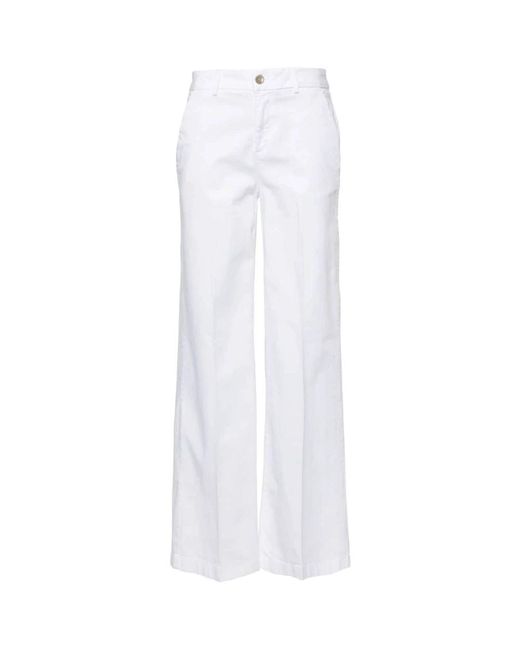 Liu Jo White Wide Trousers