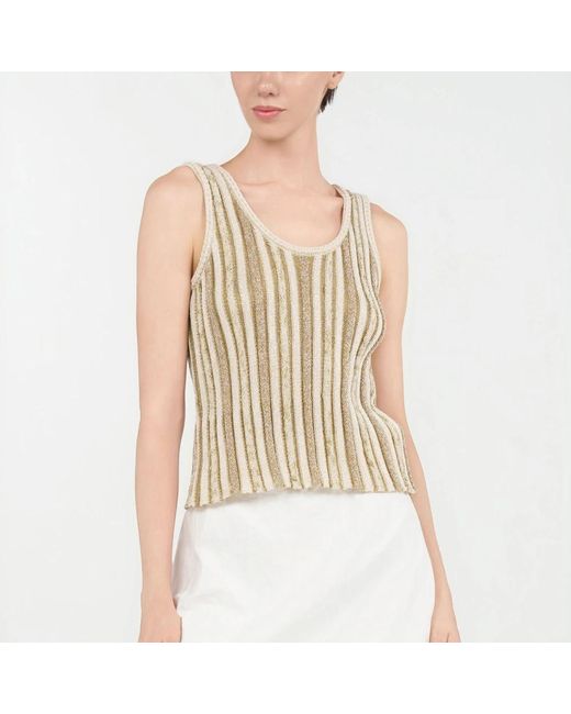 Roberto Cavalli Natural Sleeveless Tops