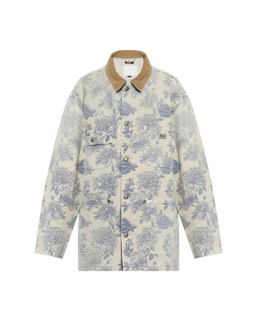 R13 Relaxed Chore Jacket in het Gray