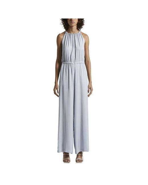 Peserico Blue Viskose-Jumpsuit Mit Seitlichem Schlitz
