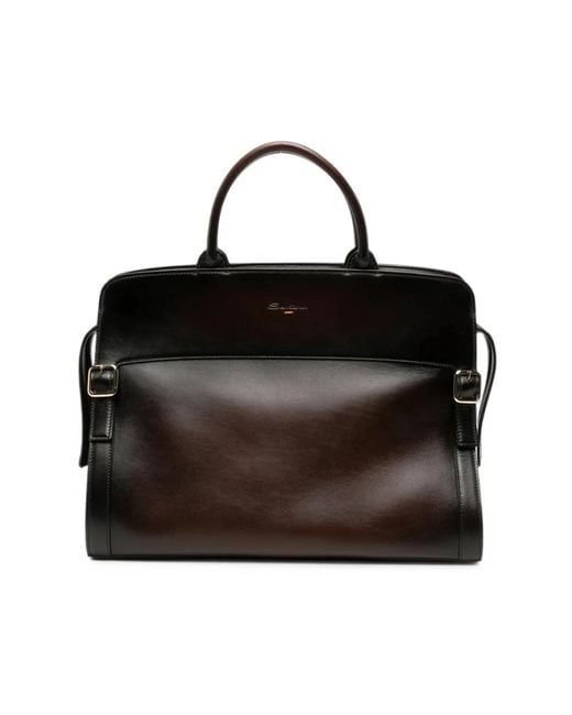 Santoni Black Handbags for men