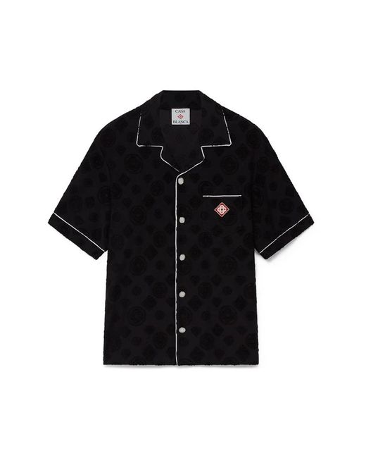 Casablanca Black Short Sleeve Shirts for men